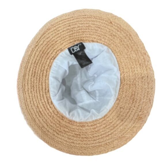 Summer Bucket Hat Natural Raffia Cotton‎ Lined Beach Travel Cruise Garden Farm - Picture 6 of 10